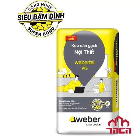 Keo dán gạch nội thất webertai vis