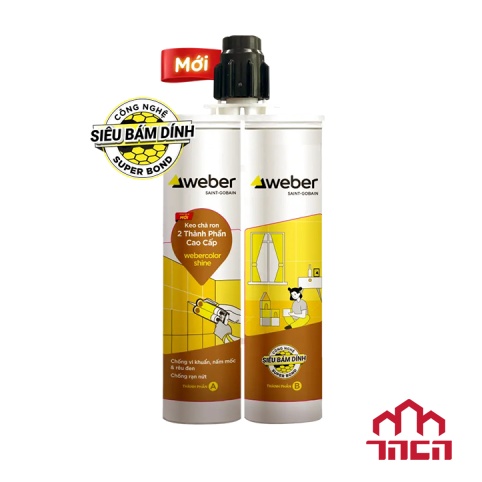 Keo chà ron epoxy 2 thành phần webercolor shine